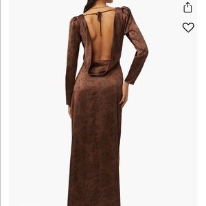 Silk open-back maxi dress